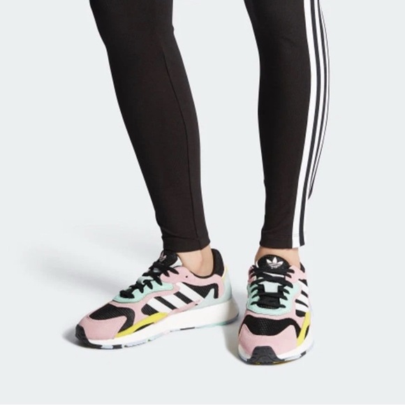 adidas Originals (EF7643) Women's Tresc Run Boost Shoes In Pink Multi Size: 9.5 - Picture 1 of 12